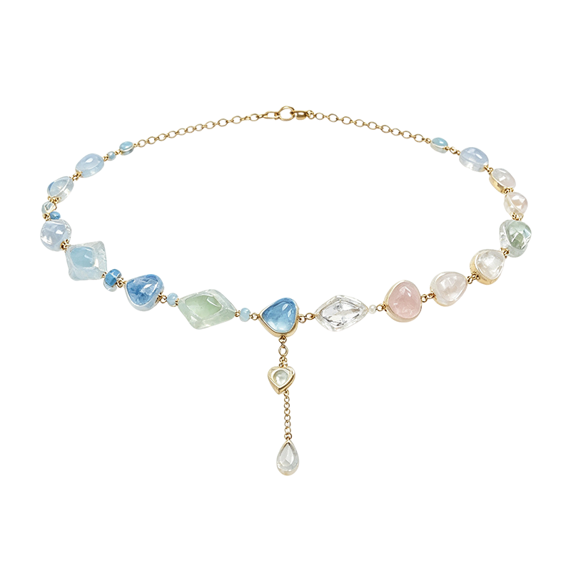 Pastel Multicolor Gemstone Waist Chain
